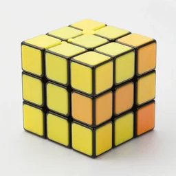 an unsolved 3 x 3 rubik's cube, photorealistic
