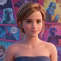 portrait of Emma Watson, mattepainting concept Blizzard pixar maya engine on stylized background splash comics global illumination lighting artstation lois van baarle, ilya kuvshinov, rossdraws