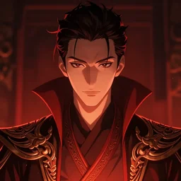 jeon junkook as a vampire. wearing intricate styled outfit, semi realism, anime realism, symmetrical face, slim face, distinct eyes and nose, appealing, photorealism, uhd, amazing depth, glowing, golden ratio, sakimichan, greg rutowski, volumetric lighting, cinematic lighting, red orange lighting, artstation concept art
