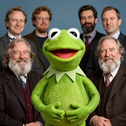 portrait of kermit the frog by theodore ralli and nasreddine dinet and anders zorn and nikolay makovsky and edwin longsden long