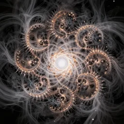 fractals!! calm, healing, resting, life, hybrids, scifi, glowing lights!! intricate elegant, highly detailed, volumetric, smoke, digital photograph, artstation, concept art, smooth, sharp focus, thin glowing wires, illustration, art by greg rutkowski and alphonse mucha, singularity!!!, 3 6 0 capture