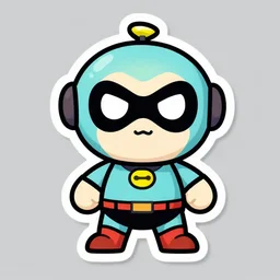 cute miss mascot za © bibron za © bibron blitzle super hero sticker art, cronobreaker, beeple game icon