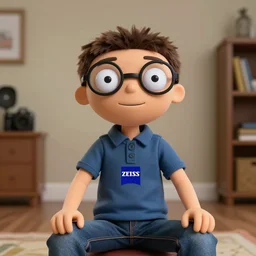 medium portrait photo of stewie griffin, sitting, zeiss, nikon, canon, professional