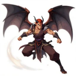 winged daemon monk, disney's gargoyles, chaos magic, unarmed combat, fierce opponent, adventure, art station, anime energy, fantasy concept