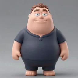 accurate detail peter griffin!!! nendoroid!!! figurine!!!, studio lighting, grey background, no shadow, trending on artstation, 8 k, highly detailed, focus on faces!!!
