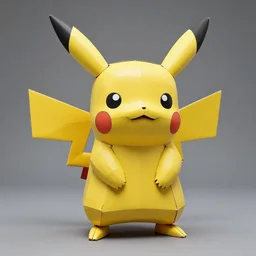 Pikachu Sculpture made out of cardboard