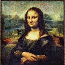Mona Lisa oil on canvas by Umberto Boccioni, seductive look, vivid colors, hyperdetail HQ
