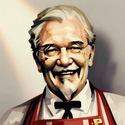 saul goodman's face in the kfc logo