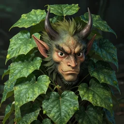 a portrait of a plant japanese devil animal illustrated by miyazaki by karol bak, james jean, tom bagshaw, rococo, sharp focus, trending on artstation, cinematic lighting, hyper realism, octane render, 8 k, hyper detailed, vivid, ultra detailed, highly detailed