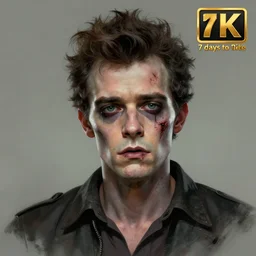 portrait of a young and handsome zombie morrissey as a zombie with cuts and with a large quiff and thick eyebrows, 7 days to die zombie, fine art, award winning, intricate, elegant, sharp focus, cinematic lighting, digital painting, 8 k concept art, art by z. w. gu, art by brom, art by michael hussar, 8 k