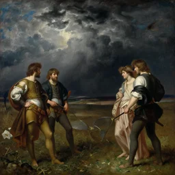 a beautiful painting of storm by john everett millais and dante gabriel rossetti and john collier and john william waterhouse, preraphaelite, detailed, trending on artstation, hd, masterpiece