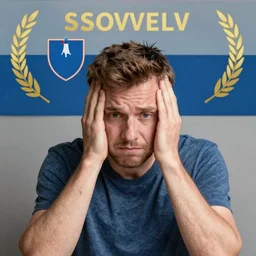 slovenly man looking disappointedly at a something he saw online, stock photo, photography, highly detailed, award winning