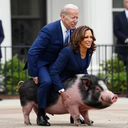biden getting a piggyback ride from kamala harris