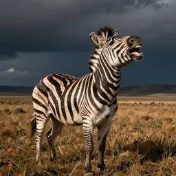 laughing zebra. art by tom chambers