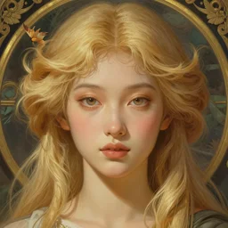 perfectly feminine face!! portrait of an asian goddess blessed by a nature goddess with ever - increasing physical mental perfection, blonde, symmetrical! intricate, sensual features, highly detailed, biblical divine holy perfection!! digital painting, artstation, concept art, smooth, sharp focus, illustration, art by artgerm and greg rutkowski and alphonse mucha