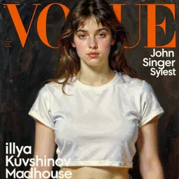 vogue magazine, elle magazine, ilya kuvshinov, madhouse anime key visual, john singer sargent, oil painting, crop top, intricate