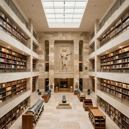 wide shot of interior of the library of alexandria, canon a 1, highly detailed