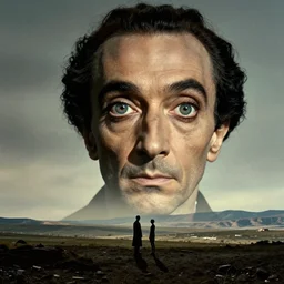 the creature that looked me in the eye, film still from the movie directed by Denis Villeneuve with art direction by Salvador Dalí, wide lens