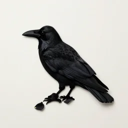 black crow made out of black rose petals