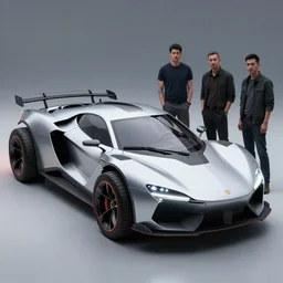 a beautiful concept design of a supercar converted into offroad sport. car design by cory loftis, fenghua zhong, ryohei hase, ismail inceoglu and ruan jia. volumetric light.