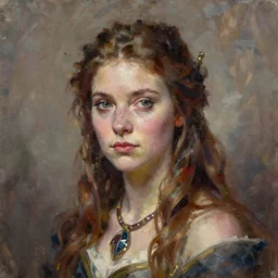 a painting of janna, a character oil on canvas portrait by gerald brom and greg rutkowski, masterpiece, fantasy art, artstation hq