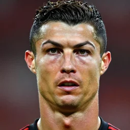 portrait of christiano ronaldo manchester united!!!!!!!!!!!!!!!!!!!!!!!!!!!, detailed face, detailed painting, epic lighting, by ilya repin, phil hale and kent williams