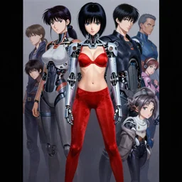 girl wearing robotic suit, in red velvet stockings, red bra, full length, very anime, fine - face, audrey plaza, realistic shaded perfect face, fine details. anime. realistic shaded lighting poster by ilya kuvshinov katsuhiro otomo ghost - in - the - shell, magali villeneuve, artgerm, jeremy lipkin and michael garmash and rob rey