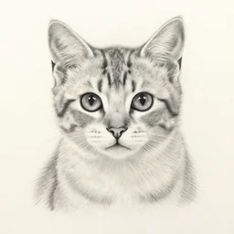 a pencil drawing of a kitten, by paul cadden