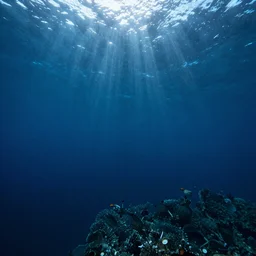big landscape of deep ocean