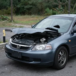 crashed honda civic