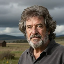 Bob Ross but with a 'Kiwi Bird' for hair