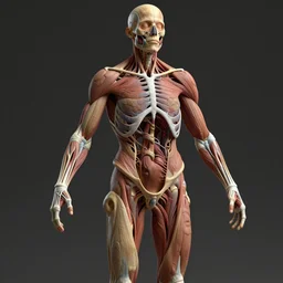 A concept of a detailed and intricate design of a full body of human anatomy, 3d design, great finesse organic hyper detailed, calculus, hyperrealistic, ultra detailed, 4K, octane render, unreal engine