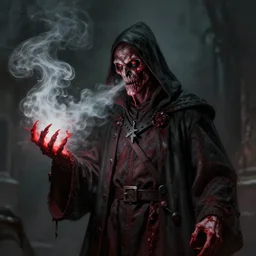 Portrait of a Bloodborne Plague Doctor emitting toxic fumes by Greg Rutkowski, photorealistic, volumetric lighting, HD, subtle details, dramatic