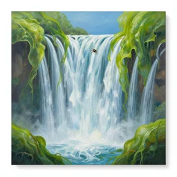 algae weeping paintings invade spiders spawchimney waterfall