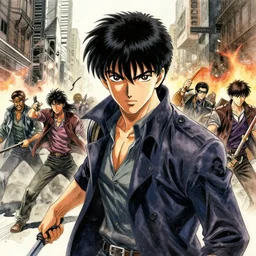 portrait, a city rioting, watercolor, dramatic lighting, cinematic, establishing shot, extremely high detail, foto realistic, cinematic lighting, pen and ink, intricate line drawings, by Yoshitaka Amano, Ruan Jia, Kentaro Miura, Artgerm, post processed, concept art, artstation, matte painting, style by eddie mendoza, raphael lacoste, alex ross