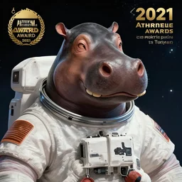 an aesthetic award winning commission portrait of a black anthro hippo wearing an astronaut outfit,digital art,art by greg rutkowski,artgerm,character design by charles bowater,ross tran,highly detailed,detailed face,photorealistic,western comic style,2021,award winning,space atmosphere,dramatic