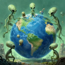 an alien species conquering earth