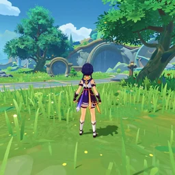 beautiful 3 d nature environment from genshin impact, ingame rendering, cell shaded, screenshot, beautiful colors, 8 k, detailed, award winning, unreal engine 5, stylized, popular on artstation, anime style, nostalgic