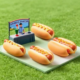 4 5 mm cookbook photography of a hotdog on a golf course hosting a gameshow, photography by tyler mitchell johfra bosschart