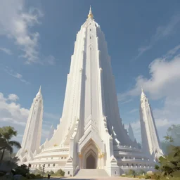 giant white tower. fantasy, digital painting, hd, detailed.
