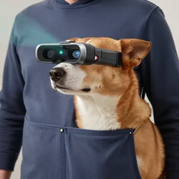 a dog that has a laser eye scanner that knows what it likes, how to react, what you have in your pockets