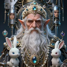 maximalist detailed wise old genie portrait by adoryanti, machine. delusions, holosomnia, electrixbunny, rendered in discodiffusion. decorated with pearls and gems, behance hd. by wlop, rhads, makoto shinkai, ilya kuvshinov, igor goryunov artgerm. ray tracing hdr polished sharp