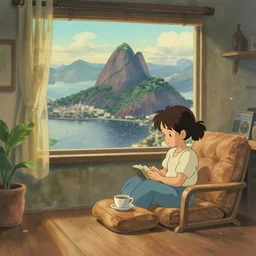 Rio de janeiro by studio ghibli trending on artststion cozy