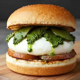 pesto truffle burrata burger
