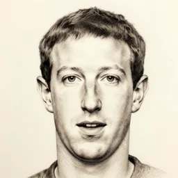 pattern drawings of Mark Zuckerberg face