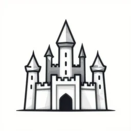 2 d logo, 2 d low polygon art, custom modern castle, symmetric art, vector line art, polygon