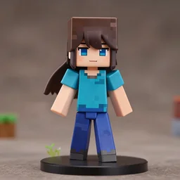 Minecraft, An anime Nendoroid of Minecraft, figurine, detailed product photo