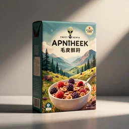 A cereal box from a alternate alien dimension, product photo