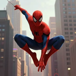 very detailed concept character portrait illustration of peter parker spider man swinging through new york city, digital illustration, concept art, matte painting, digital painting, illustration, amazing value control, 8 k, ultra detailed, in the style of spider man into the spider verse, sony pictures animation, minimal artifacts, rubber suit, graphic style, screen tones, chromatic abberation