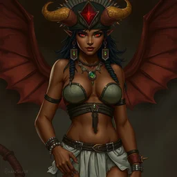 beautiful indian figure, brown skin, wearing a crop top and shorts, venizian era, demonic eyes, dark fantasy, extremely detailed, sharp focus, smooth, digital illustration, by rossdraws, frank franzzeta